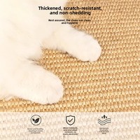 Griffoir mural vertical en sisal pour chat, résistant à l'usure, anti-chute de fibres, protection de canapé, jouet pour chat, design mignon