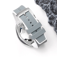 Bracelet de montre bicolore 22 mm, universel, à libération rapide, en silicone et caoutchouc, pour plongée