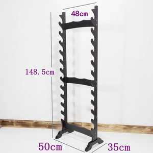 Support d'exposition d'épées à plusieurs niveaux pour sol WJU09, 6 à 12 niveaux, pour <span class=keywords><strong>katana</strong></span>, arcs traditionnels, armes, artisanat en bois - Product Image 6