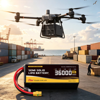 Batterie semi-solide pour drone agricole et industriel 350Wh/kg 36000mAh 6S 8S 12S 14S LiPo à longue autonomie