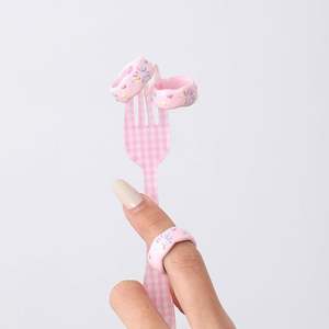 เครื่องประดับรูปหัวใจทำจากสเตนเลสเคลือบสีชมพูแบบหวานรูปหัวใจดีไซน์เฉพาะกลุ่มสำหรับสาวน้อย - Product Image 4