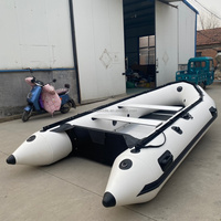 Bateau pneumatique en PVC/Hypalon de 3,6 m, 3,8 m, 4,3 m, 0,9 mm, 1,2 mm avec plancher en aluminium pour 5 à 8 personnes, pêche, sauvetage