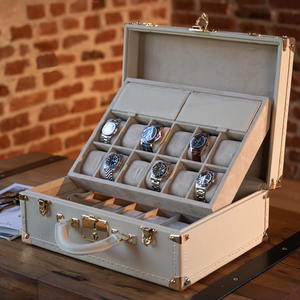 Customized Pure <strong>White</strong> <strong>Suitcase</strong> Men Royal Imperial Leather Case for Painting Arts and Jewelry - Product Image 4