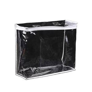 Eco-friendly Customized <b>PVC</b> Plastic Snap Fastener Zipper <b>Top</b> Storage Bag with Handle - Product Image 1