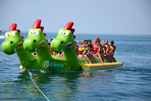 3 Têtes de <span class=keywords><strong>Monstres</strong></span> de Mer Grand Bateau Dragon Gonflable Tubes de Ski Nautiques à 3 Voies Banana Boat Drag Surfing Juegos Inflables - Product Image 3