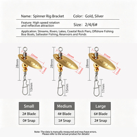 Leurre de pêche spinnerbait en métal avec lame rotative, leurre spinner en ligne avec agrafe pivotante pour la pêche au bar, à la truite, au brochet, à la perche et au walleye
