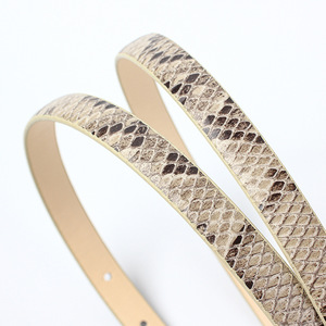 Ceinture pour femme à imprimé serpent, boucle dorée fine, style professionnel, accessoire de mode pour adulte - Product Image 3