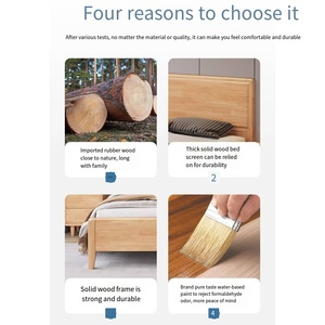 China Factory Modern King <b>Size</b> Solid Wood <b>Bed</b> Double Wooden <b>Beds</b> M33 <b>Bed</b> Frame King <b>Bed</b> Frame <b>Bed</b> King <b>Bed</b> <b>Bed</b> Room - Product Image 5