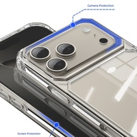 Coque arrière transparente en TPU PC de 1,5 mm en matériau Bayer pour iPhone 18 Pro Max, avec bouchon anti-poussière transparent pour iPhone 17 16 Pro Max