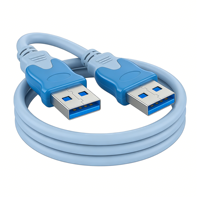 Cable USB 2.0 Macho a Macho Qiulink, 480 Mbps, Alta Velocidad, Cable de Sincronización de Datos USB A a A para Disco Duro, Enfriador, Laptop, Proyector