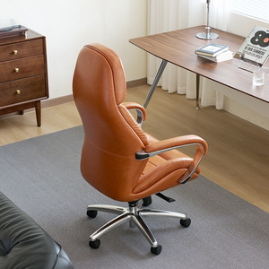 Chaise de direction en cuir huilé vintage de qualité supérieure 115 °   Chaise de bureau ergonomique inclinable pour PDG - Product Image 6