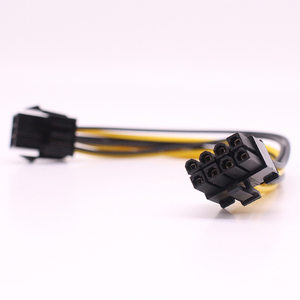 CARPRIE <span class=keywords><strong>PCI</strong></span>-E <span class=keywords><strong>PCI</strong></span> Express محول طاقة pcie كابل الطاقة 6 دبوس إلى 8 دبوس لبطاقة الفيديو وحدة المعالجة المركزية - Product Image 2