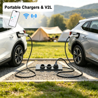 Chargeur EV portable 3,5 kW 16A 240V Mode 2 EVSE Câble de charge pour voiture électrique Décharge V2L Contrôle par application Type 2 OEM ODM