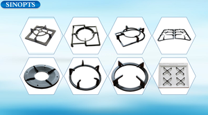 Sinopts Matte Email Coating Gietijzeren <span class=keywords><strong>Pan</strong></span> Ondersteuning Voor Gasfornuis Beugel - Product Image 6
