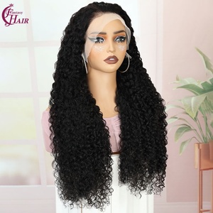 Perruques bouclées Jerry à densité 180 % en gros FH, perruques frontales en dentelle 13x4, cheveux humains naturels vietnamiens - Product Image 1