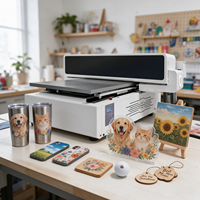 Printer UV DTF Flatbed A1 6090 untuk Kanvas, Tumbler, Kayu, Casing Ponsel, Mesin Cetak Akrilik dengan Kamera AI Positioning