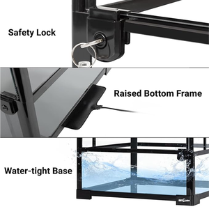 Sürüngenler için büyük sürüngen tankı uzun boylu özel yılan muhafaza cam teraryum - Product Image 3