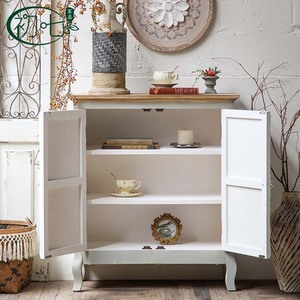 French Retro Embossed <b>Sideboard</b> Solid Wood Carved <b>Storage</b> Cabinet For Home Decor - Product Image 3