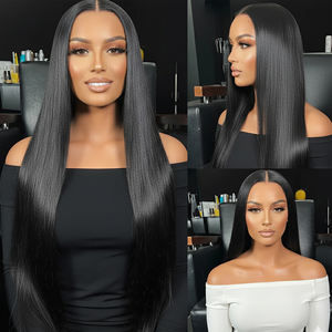 Perruque Lace Front indienne 13*4*1 avec ligne de cheveux pré-plumés perruque de cheveux humains droite pour les femmes noires <span class=keywords><strong>mots</strong></span> mesurés titre séjour 10 - Product Image 4