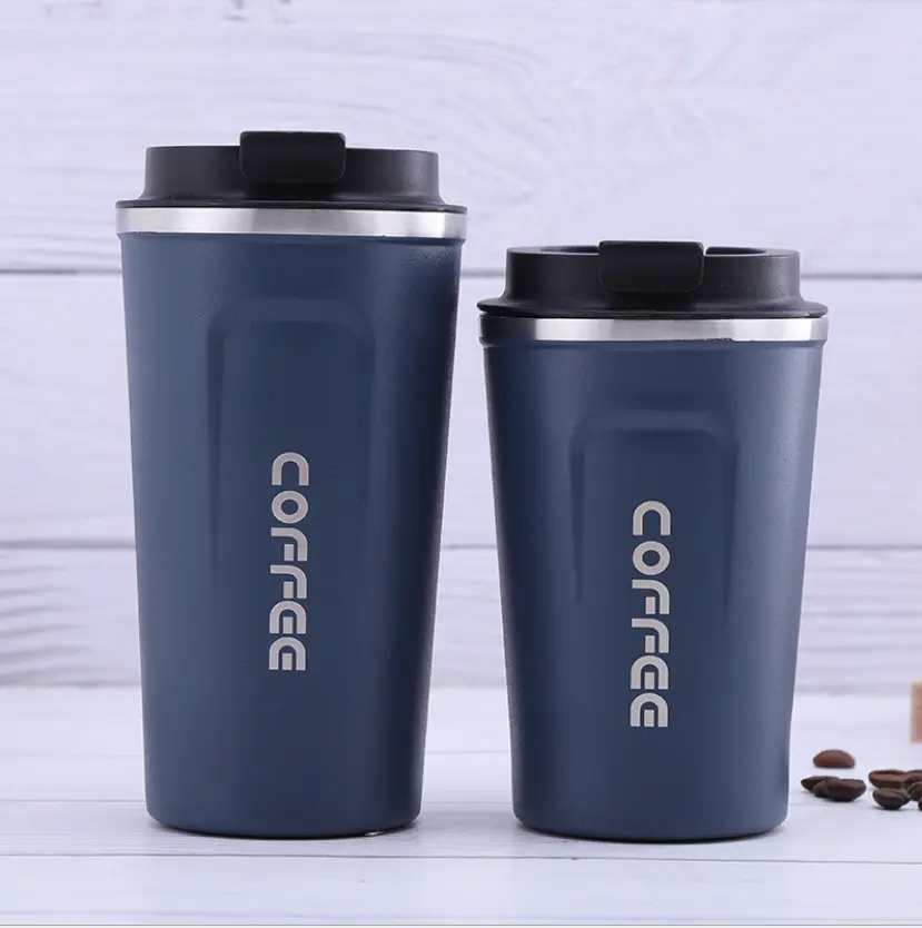 Custom logo 380ml/510ml double wall stainless steel vacuum insulated coffee travel mug regular tumbler in bulk