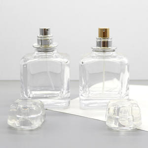 Flacon de parfum en verre transparent carré de 100 ml avec clip, flacon cosmétique vide avec capacité de 30 ml - Product Image 3