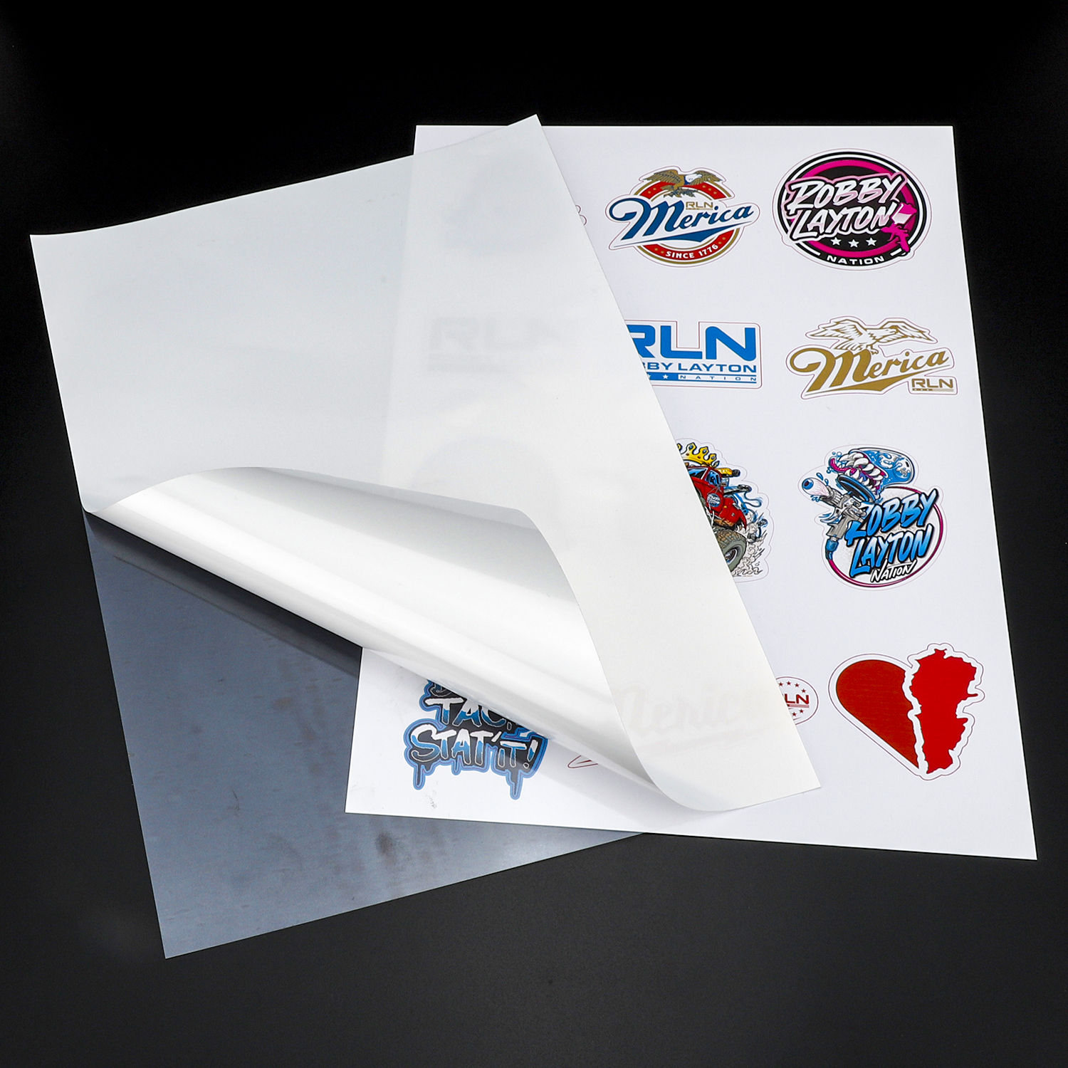 Glossy White Vinyl With Transparent Back