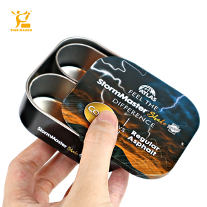 Elegante <span class=keywords><strong>caja</strong></span> de lata de regalo deslizante de metal con bolsillo cuadrado extraíble <span class=keywords><strong>para</strong></span> clasificar y almacenar artículos de rubor - Product Image 3