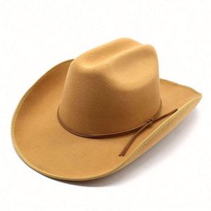Cheap Fedora Hats Wholesale Wool Felt Polyester Cotton Mexican Cowboy Hat Men - Product Image 5