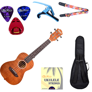 Kaysen 24 "<span class=keywords><strong>Concet</strong></span> Ensemble ukulélé à 4 cordes en nylon Petite guitare avec sac et ensemble d'accessoires pour enfant, enfant et adulte - Product Image 1