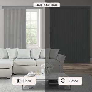 Vertical <strong>Blackout</strong> Blinds ,Door Blinds Shades, Window Shade for Sliding Doors Custom Size Adjust Light Fabric Sheer Classic <strong>Vinyl</strong> - Product Image 2