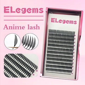 Pbt Matériel Anime Lashes Soft Volume Fan Manga Cosplay Spikes Premade 3d Print Design Tower Lash Extensions - Product Image 5