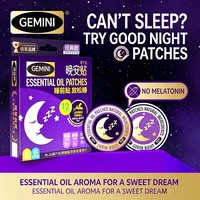 BGO Good Night Patchs d'huiles essentielles pour l'aromathérapie avant le coucher, patchs apaisants pour le sommeil, parfum naturel, 12 heures, 8 patchs