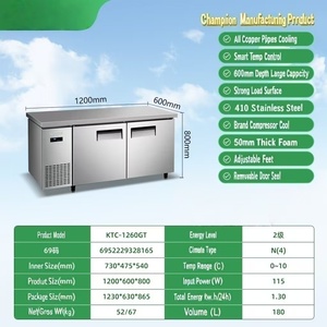 Refrigerador y Congelador Comercial de Doble Temperatura para Mostrador, Opciones de Cuatro y Seis Puertas para Restaurantes CR-1 de Temperatura Única - Product Image 3