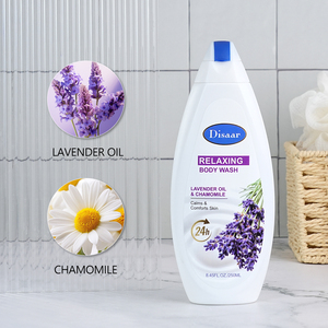 Gel douche relaxant à l'huile de lavande et à la camomille Disaar, apaise la peau, hydrate, <span class=keywords><strong>parfum</strong></span> pour femmes et hommes, gel douche en vrac - Product Image 4