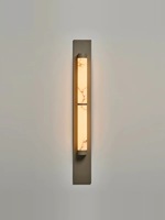 Vintage-Stil Eisen-LED-Marmor-Wandleuchte Minimalistisches Design für Wohnzimmer Schlafzimmer Flur Dekoration