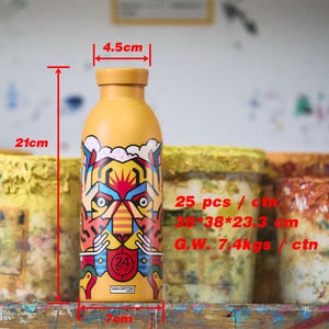 Botella de Agua Termosensible de Doble Pared de 500 ml, 17 oz, Botella de Metal Clima Flask Aislada, Cambia de Color con la Temperatura, Botella de Agua de 24 oz - Product Image 6