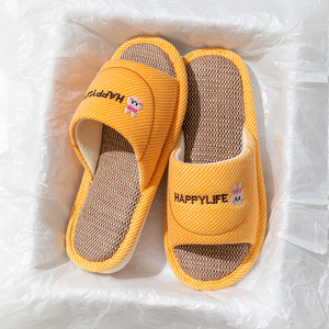 Pantuflas de Lino para Mujer para Primavera y Otoño, Antideslizantes y Ligeras para el Hogar, Zapatillas de Verano de Algodón y Lino para Hombre - Product Image 5