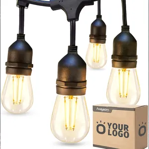 Bombilla Edison inteligente Ip65 decorativa para Patio, cristal, jardín, porche, postes de Navidad, impermeable, S14, luces Led solares para exteriores - Product Image 1