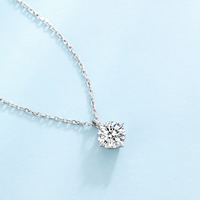 Ensemble de bijoux en moissanite couleur D, boucles d'oreilles plaquées or, collier avec pendentif en moissanite en argent sterling 925, ensemble de bijoux pour femme