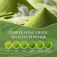 Amaz OEM Matcha Collagen Peptides Powder Supplement, Poudre de thé vert Matcha cérémonial avec poudre de peptides de collagène