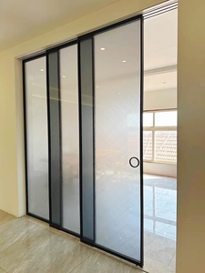 L'usine de cadres en aluminium fournit un système de cadres de portes coulissantes et de cloisons en verre pour le salon. - Product Image 5