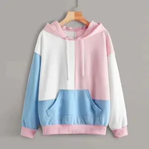 Bayan gevşek Streetwear tişörtü Hoodies kadınlar kapşonlu basit eğlence büyük boy kazak sıcak uzun kollu Hoodies