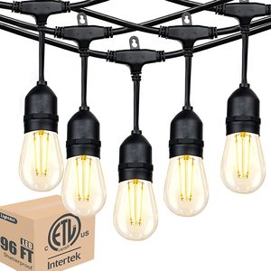 Guirnalda de Luces LED Solares Edison Inteligentes IP65 a Prueba de Agua, S14, para Exteriores, Patio, Porche, Navidad, Postes Decorativos, Bombilla Decorativa IP65 - Product Image 1