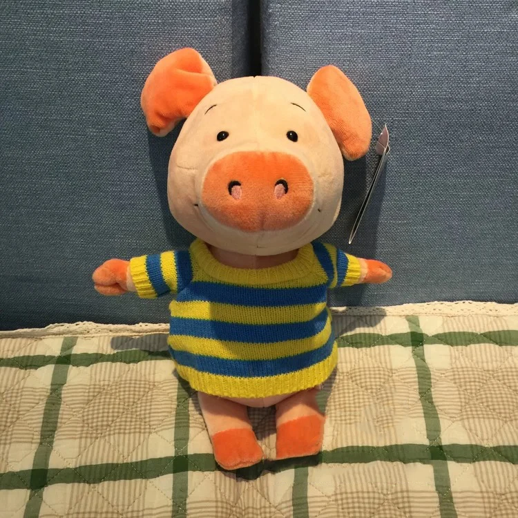 ZD286 Striped Sweater Pig Plush Toys Kids Gift Pig Year