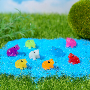 Ornement de grenouille qui brille dans le noir, en résine, en forme d'animal, décoration de jardin autoportante, accessoire de paysage miniature éclairé - Product Image 2