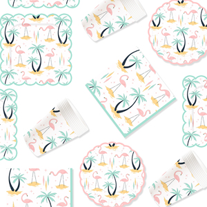 Platos de Papel Ovalados Desechables con Diseño de Flamenco DAMAI, Decoración para Fiestas, Suministros para Fiestas de Cumpleaños, Juego de Vajilla - Product Image 2