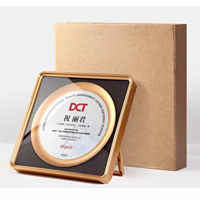 Plaque de certificat en métal plaqué or carrée au design personnalisé pour les cadeaux de remise de diplôme et de remerciement, trophées, médailles WDY-0446