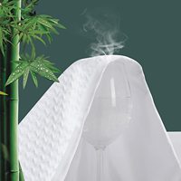 Drap de lit en tissu uni, style moderne minimaliste, en fibre de bambou avec revêtement TPU imperméable