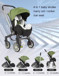 Popular Cochecito de Bebé 4 en 1 de Lino, Portabebés de Recién Nacido a Bebé, Montaje Rápido, Estructura Ligera, Clásico, Sistema de Viaje de Gran Venta - Product Image 4