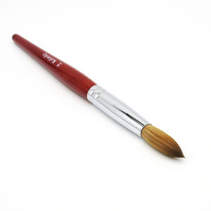 光滑指甲亚克力刷蓬松美国16科林斯基亚克力指甲刷红色木制长指甲手柄 - Product Image 6